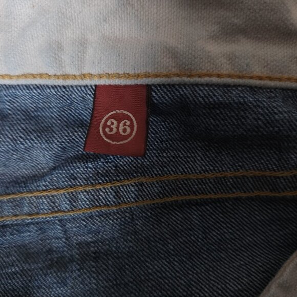 Agave Denimsmith Maverick Classic Straight Blue Jeans Mens Size 36 Button Fly - Picture 13 of 16